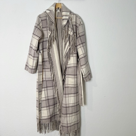 Jonathan Simkhai Carrie Wool Fringe Coat - Picture 3 of 9